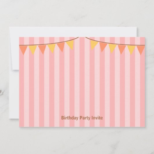 Kinderen van Birthday Party - Circus Clown en Zee  Kaart (Achterkant)