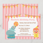 Kinderen van Birthday Party - Circus Clown en Zee  Kaart (Voorkant / Achterkant)