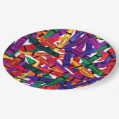 Kinderen van Birthday Party Crayon Design 9 Paper  Papieren Bordje (Gekanteld)