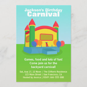 Kinderen van Birthday Party - Happy Backyard Carni Kaart