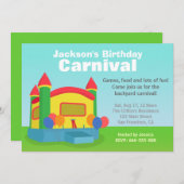 Kinderen van Birthday Party - Happy Backyard Carni Kaart (Voorkant / Achterkant)