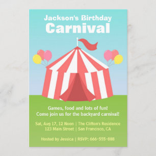 Kinderen van Birthday Party - Happy Backyard Carni Kaart