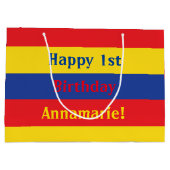 Kinderen van Birthday Party Primaire kleuren Groot Cadeauzakje (Achterkant)