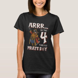 Kinderen van Birthday Pirate Boy van 4 jaar oud kl T-shirt