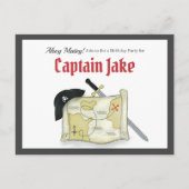 Kinderen van Birthday Pirate Treasure Map Uitnodig Briefkaart (Voorkant)