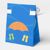 Kinderen van Birthday Pool Cute Custom Brunette Gi Bedankdoosjes (Achterkant)