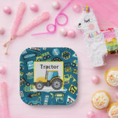 Kinderen van Birthday Speelgoed Tractor Papieren Bordje (Feest)