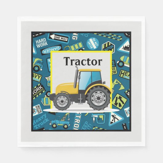 Kinderen van Birthday Speelgoed Tractor Servet (Voorkant)