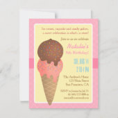 Kinderen van Birthday, uitnodiging van Ice crème (Voorkant)