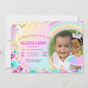 Kinderen van Birthday Unicorn Magische Dag Baby me Kaart