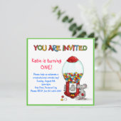 Kinderen van Birthday - wedstrijd - Uitnodiging om (Staand voorkant)