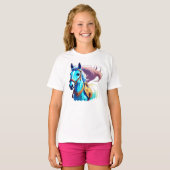 Kinderen van blauwe paarden t-shirt (Voorkant volledig)