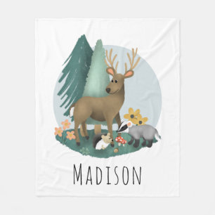 Kinderen van Cute Rustic Woodland Forest Animals Fleece Deken