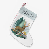 Kinderen van Cute Rustic Woodland Forest Animals Kleine Kerstsok (Voorkant (Hangend))