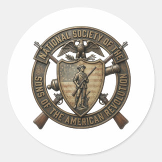 Kinderen van de Amerikaanse Revolutie Voorouderlij Ronde Sticker