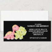 Kinderen van de Birthday Party (Dinosaurussen) Kaart (Voorkant / Achterkant)