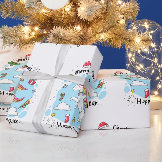 Kinderen van de Eenhoorn- Kerst Schattige Cadeaupapier (Feestdagen)