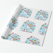 Kinderen van de Eenhoorn- Kerst Schattige Cadeaupapier (Uitgerold)