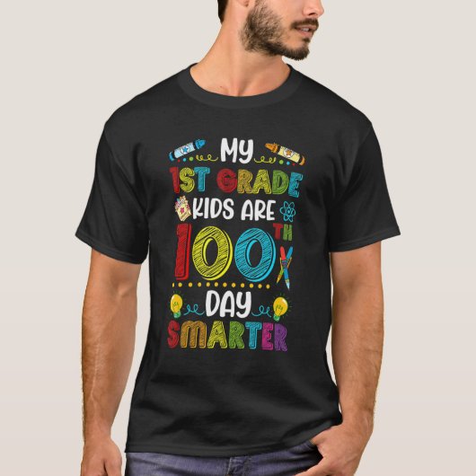 kinderen van de eerste graad 100 dagen slimmer van t-shirt (Voorkant)