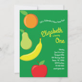 Kinderen van de eerste verjaardag van Apple Banana Kaart (Voorkant)