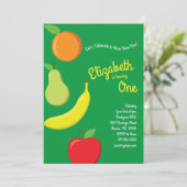 Kinderen van de eerste verjaardag van Apple Banana Kaart (Staand voorkant)