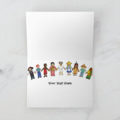 Kinderen van de kaart-Nieuwe Groet van de Wereld Kaart (Binnen)