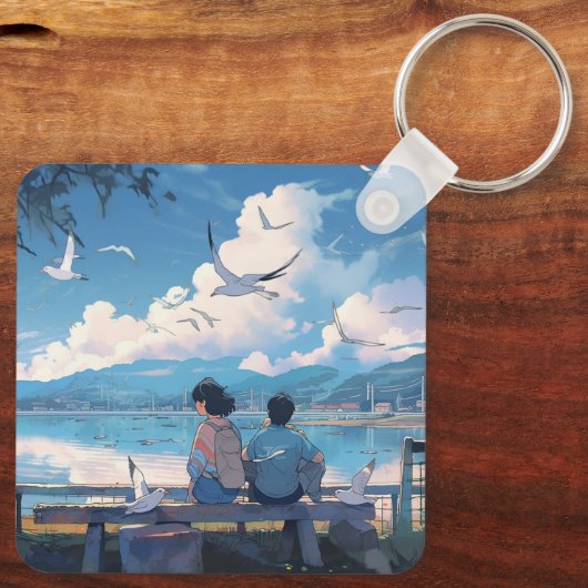 Kinderen van de Kust: Sunny Day Serenity Sleutelha Sleutelhanger (Achterkant)