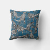 Kinderen van de Late Cretacous ~ blue Kussen (Achterkant)