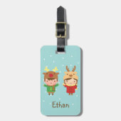 Kinderen van de rendierentuin Bagagelabel van kers (Voorkant verticaal)