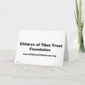 Kinderen van de Tibetaanse Trust Foundation Kaart (Achterkant)