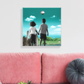 Kinderen van de toekomst canvas afdruk (Insitu (Woonkamer))