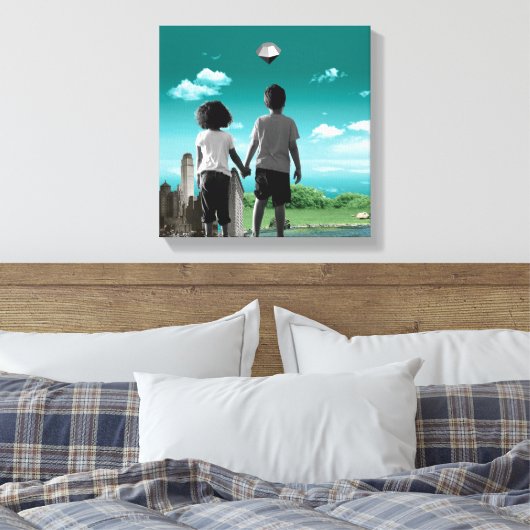 Kinderen van de toekomst canvas afdruk (Insitu (Slaapkamer))