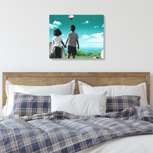 Kinderen van de toekomst canvas afdruk (Insitu (Slaapkamer))