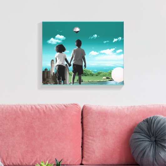 Kinderen van de toekomst canvas afdruk (Insitu (Woonkamer))