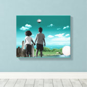 Kinderen van de toekomst canvas afdruk (Insitu (Houten vloer))
