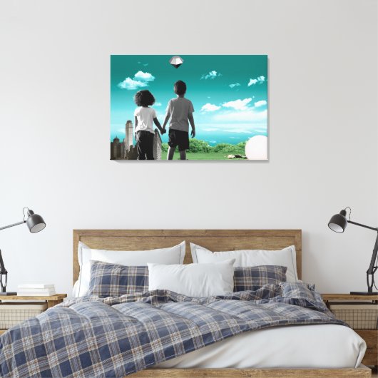 Kinderen van de toekomst canvas afdruk (Insitu (Slaapkamer))