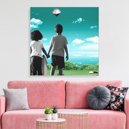 Kinderen van de toekomst canvas afdruk (Insitu (Woonkamer))