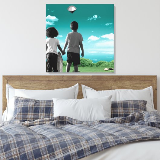 Kinderen van de toekomst canvas afdruk (Insitu (Slaapkamer))