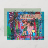 Kinderen van de Valentijnsdag van het antiek Feestdagenkaart (Voorkant / Achterkant)