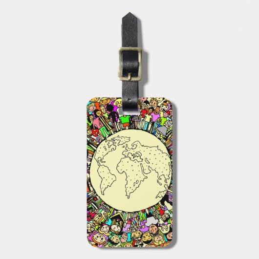 Kinderen van de wereld bagagelabel (Voorkant verticaal)