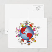 Kinderen van de wereld briefkaart (Voorkant / Achterkant)