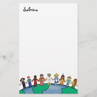 Kinderen van de wereld briefpapier