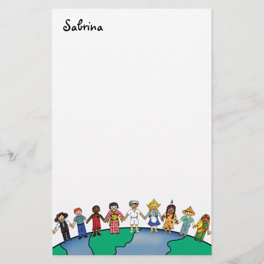Kinderen van de wereld briefpapier (Voorkant)
