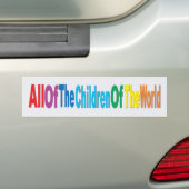 Kinderen van de wereld bumpersticker (Op auto)