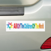 Kinderen van de wereld bumpersticker (Op auto)