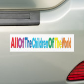 Kinderen van de wereld bumpersticker (Op auto)