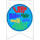 Kinderen van de wereld houden handen vast vlaggetjes (Eerste vlag)