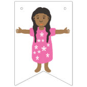 Kinderen van de wereld houden handen vast vlaggetjes (Derde vlag)