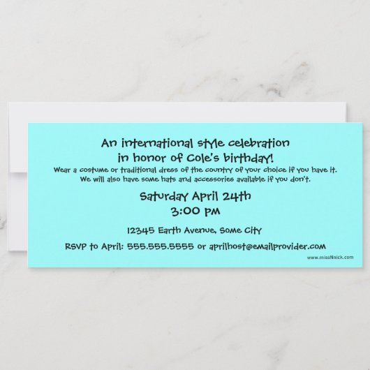 Kinderen van de wereld kaart (Achterkant)