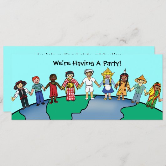 Kinderen van de wereld kaart (Voorkant / Achterkant)